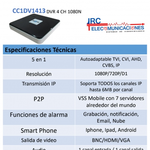 DVR 4CH 1080N