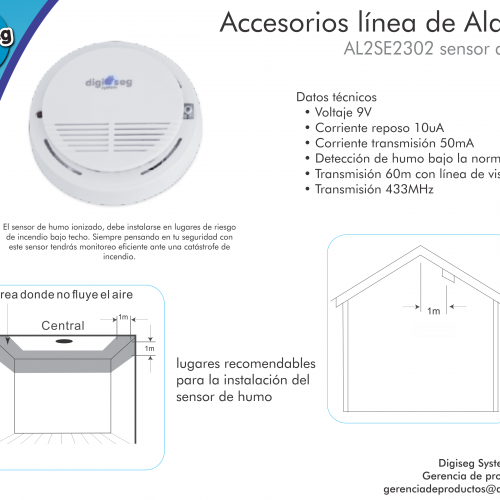 SENSOR DE HUMO INALAMBRICO