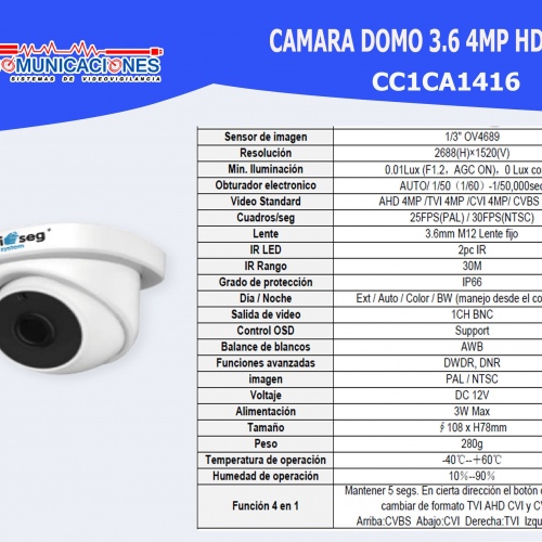 Camara domo 3.6