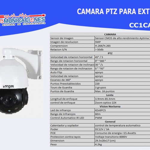 Camara PTZ exterior