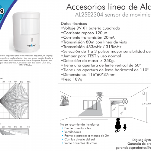 SENSOR DE MOVIMIENTO ANTIMASCOTAS