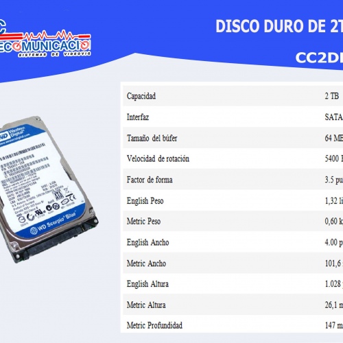 DISCO DURO DE 2TB