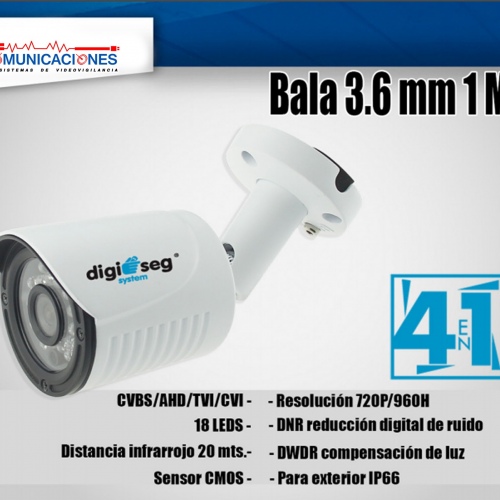 Camara bala 4 en 1