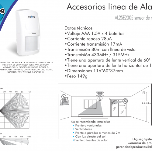 SENSOR DE MOVIMIENTO INFRAROJO